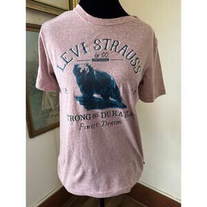 Levi’s Bear Graphic T-Shirt Pink Youth Large 12-13 Tee